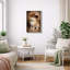 «Cute Bunny in Cowboy Hat», reproduction d'art sur toile encadrée-126032578-126032580