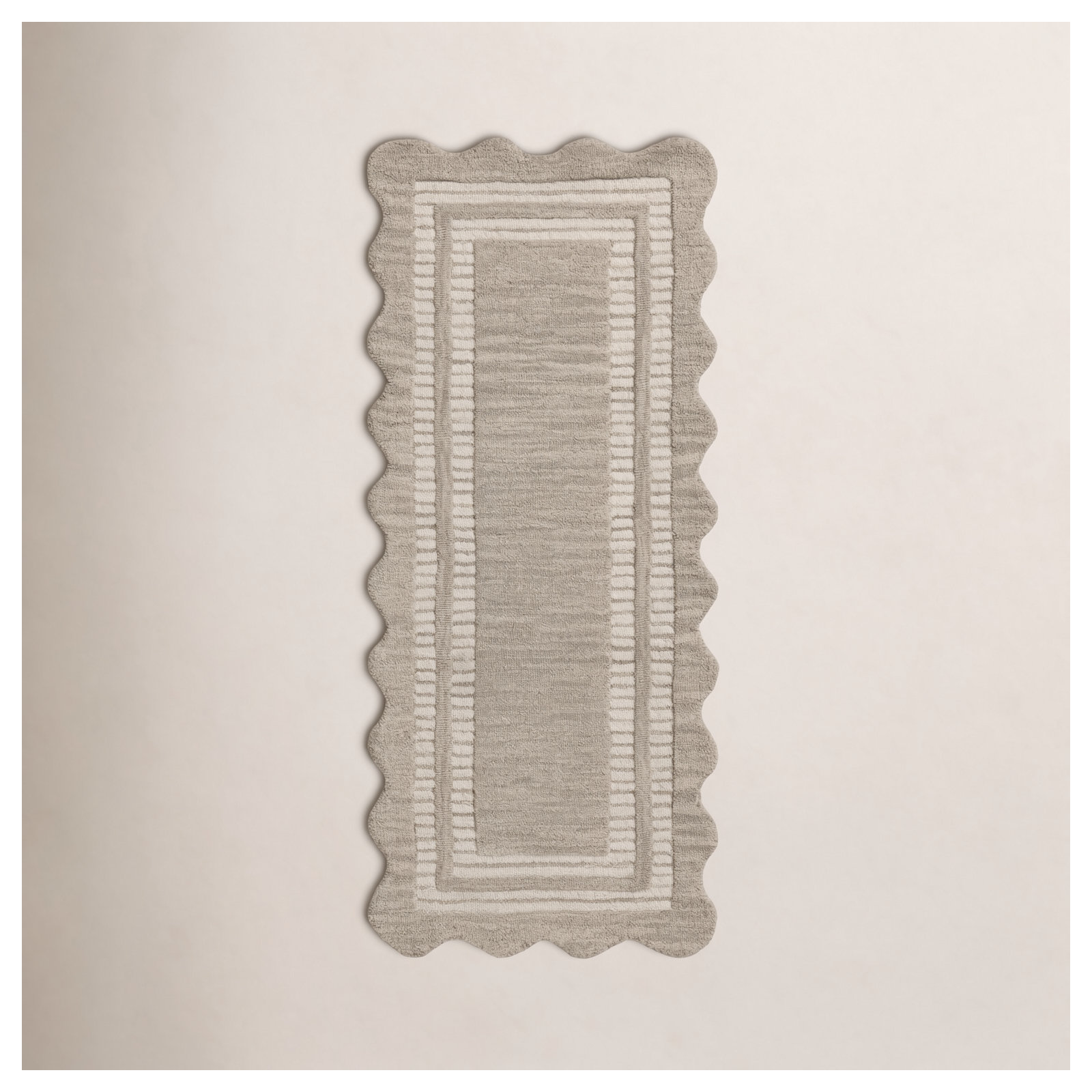 Scottie Fog / Ivory Area Rug, Runner 2' x 5'