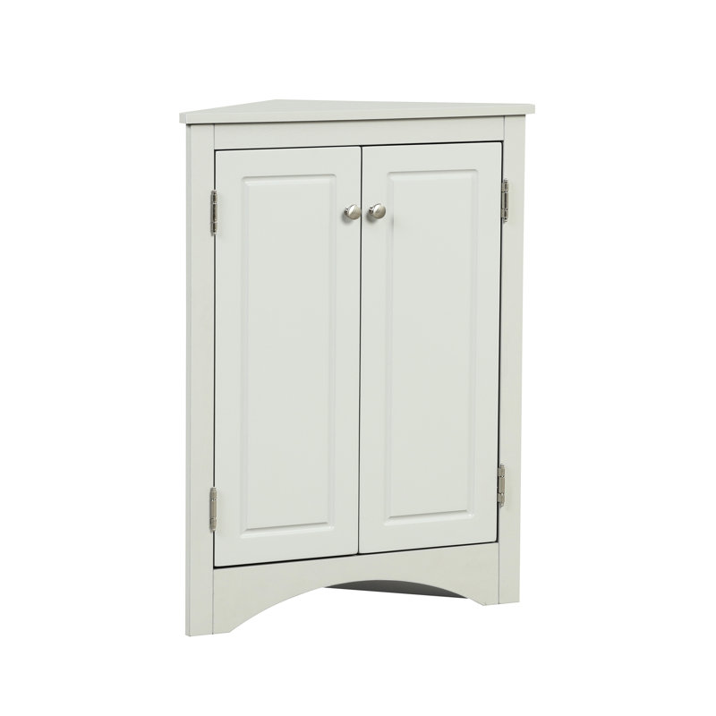 Armoire triangulaire moderne gris - tablettes réglables pour une salle de bain tendance avec amplement d'espace de rangement
