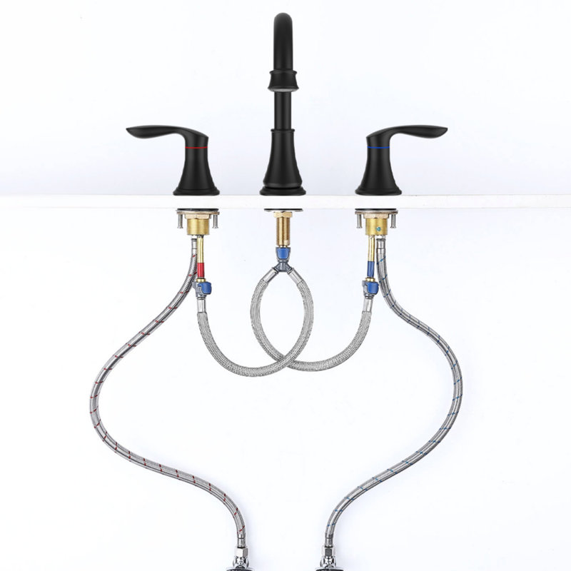 Bathroom faucet with 360 degree turn spout, Matt Black
