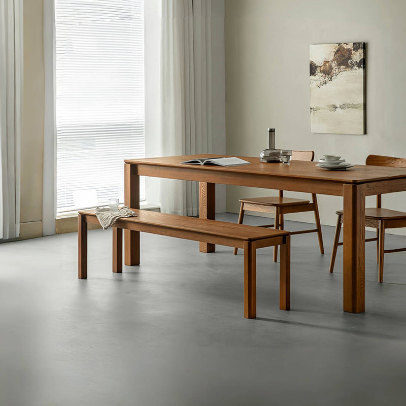 Banc en bois massif Nyree, H 17,71 po x l 62,99 po x P 13,77 po, Brun