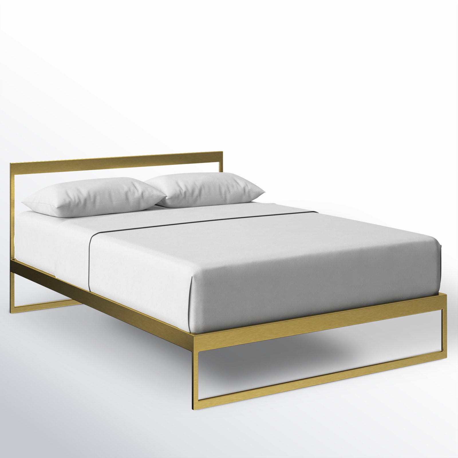 Aston Open-Frame Platform Bed, Queen, Gold