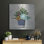 «Succulent Still Life 1 Navy» par Julia Purinton, art mural en métal, 24 po x 24 po