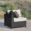 Ensemble modulaire d'extérieur 11 pièces Monaco, coquille d'œuf Sunbrella Spectrum et osier noir