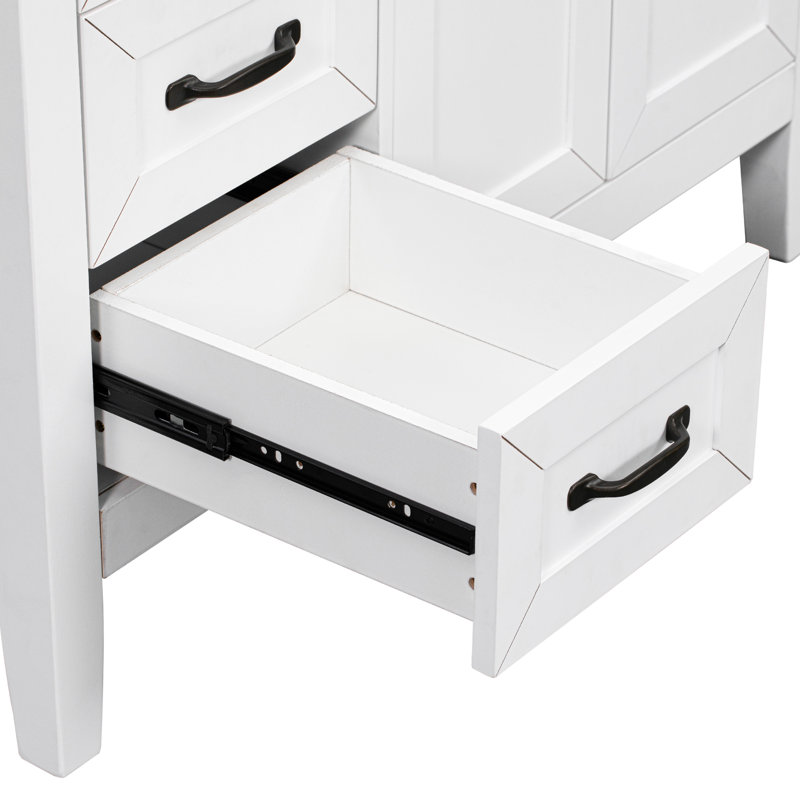 Joannes 35.98'' Single Bathroom Vanity with Top, White