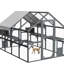 Maison d'extérieur pour chat avec protection solaire et lit à dosettes pour la détente des chats