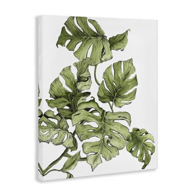 «Falling Monstera Leaves», art mural sur toile par Dominique Alyse Studios