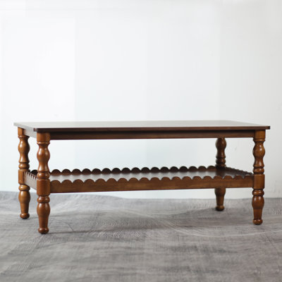 Rectangle Coffee Table With Storage Shelf