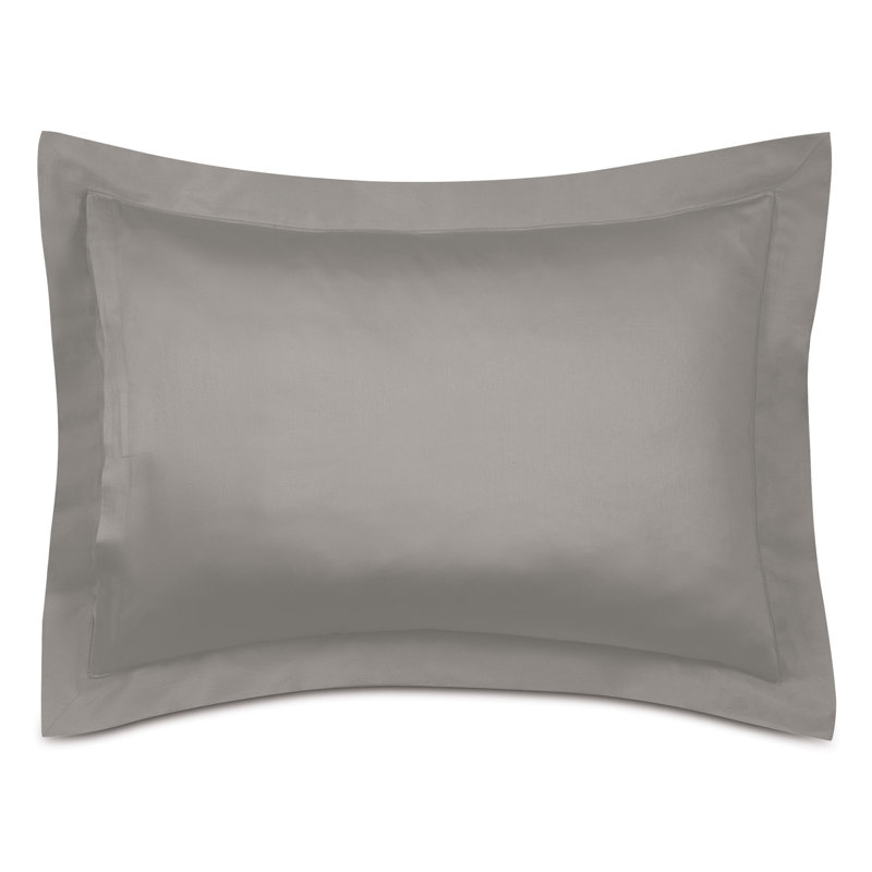 Deluca Cotton Pillow Sham, Dove, Standard
