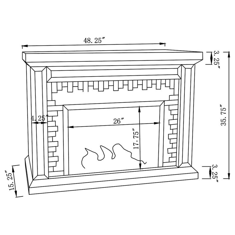 Miroir de cheminée Crase