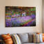 Reproduction d'art sur toile mauve lavande mauve avec sentier de jardin floral-129643270