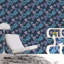 Kids and Teens Collection Glitter Neon Hearts Wallpaper Roll-788323594