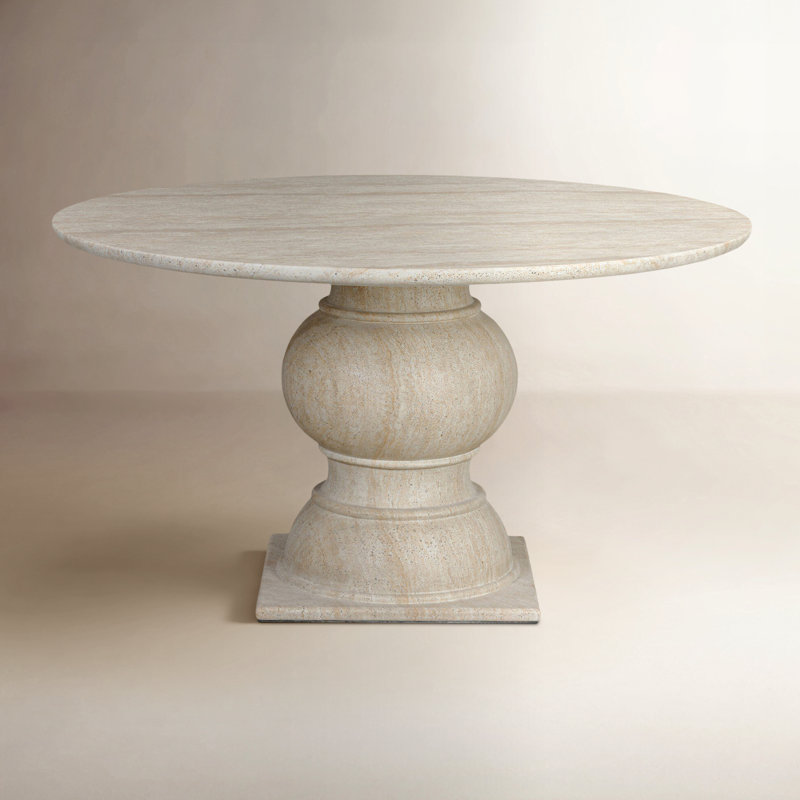 Macalaster Dining Table-Faux Travertine