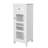 Jaeden Freestanding Floor Accent Storage Cabinet with Drawer, Textured Glass Door and Adjustable Shelf