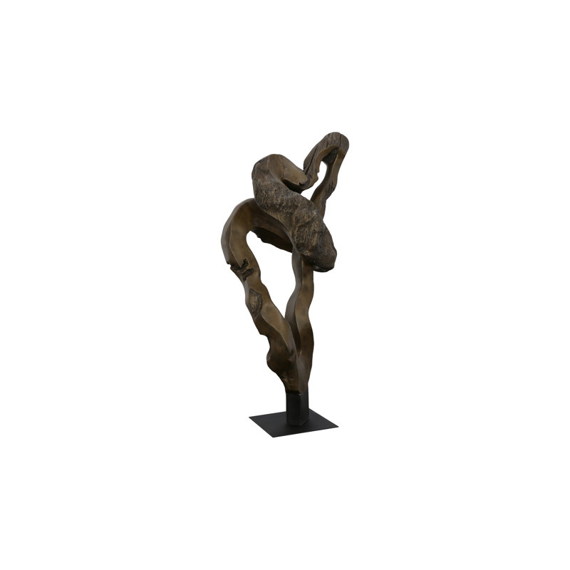 Cast Teak Root Sculpture, Resin, Bronze