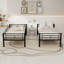 Lit superposé simple au-dessus d'un lit simple en métal pour enfants, structure de lit en métal avec échelles et garde-corps, 2 lits convertibles, aucun sommier requis-475333423