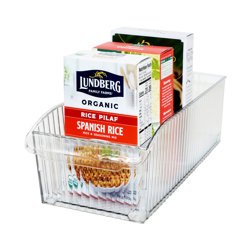 Bac de rangement cannelé avec roulettes Easy Glide - 14 x 6 po
