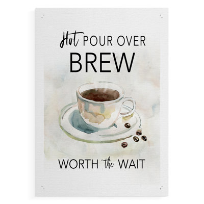 Hot Pour Over Brew - Impression sur toile seulement - NON-CADRE
