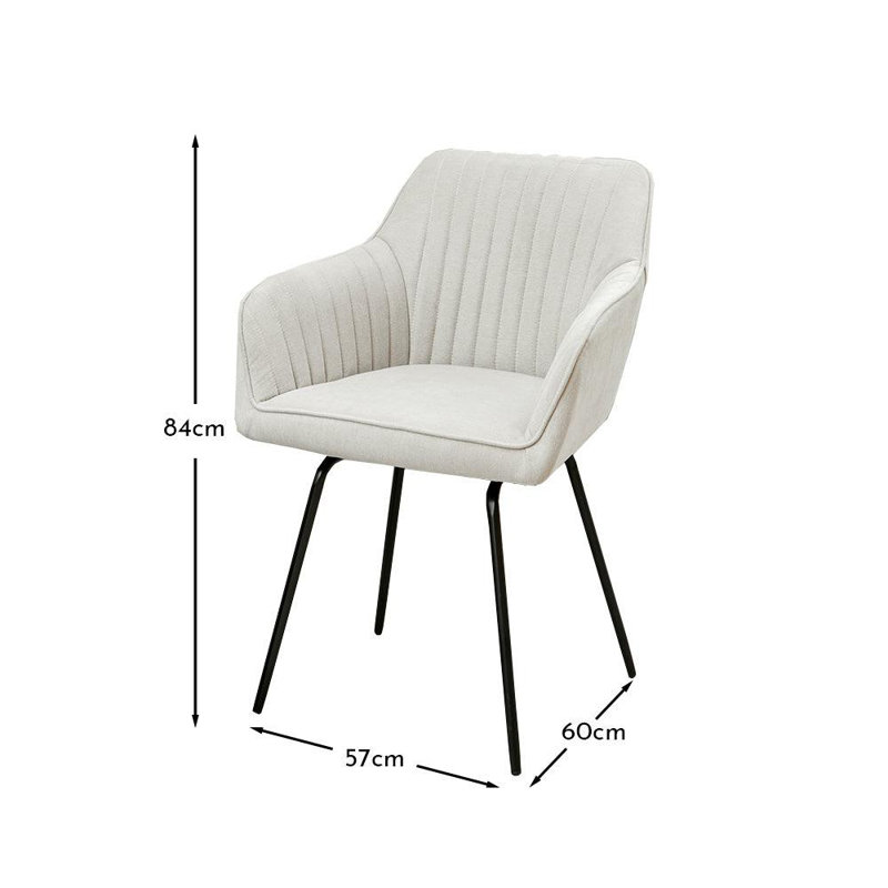 Latitude Run Dotir Office Swivel Chair, Soft Beige, Black