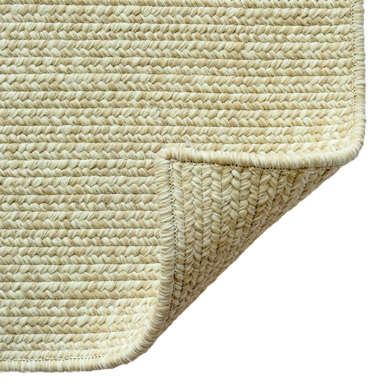 Tapis d'extérieur uni tressé Nautical Tweed, Chameau, Rectangulaire 2 pi x 3 pi