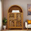 Armoire décorative arquée sculptée à la main avec tablette ouverte et plateau arqué