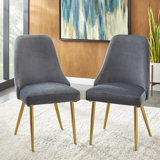 Epworth 19'' H Velvet Upholstered Side Chair