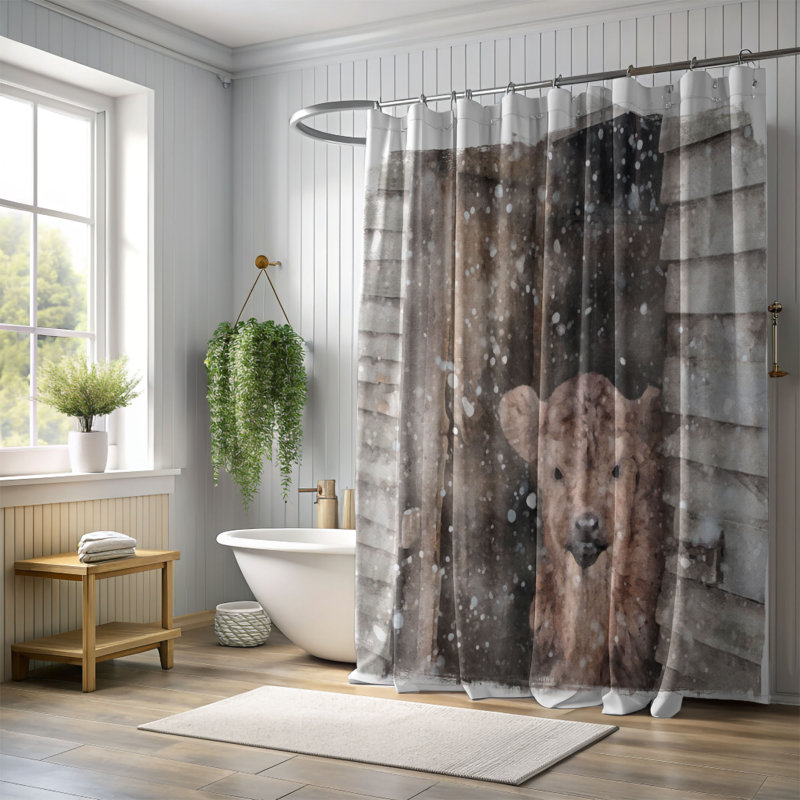 Eshton Shower Curtain, 74"H x 71"W
