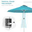 Braelyn 293cm Lighted Market Parasol-1076360653