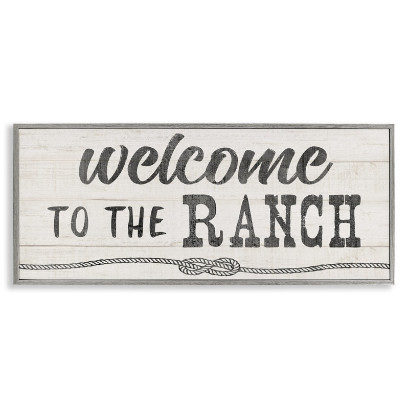 Bienvenue à la giclée encadrée Ranch, design par CAD Designs, Estampe numérique Farmhouse, H 13 po x l 30 po
