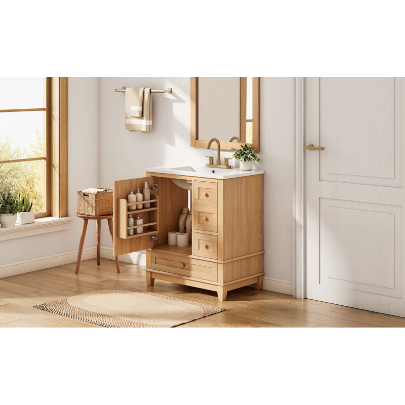 30" Bathroom Vanity with Ceramic Sink