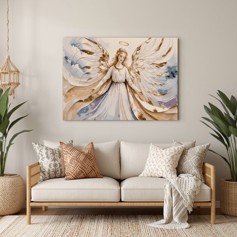 Art mural en métal gris ange de Noël, H 11 po x l 14 po