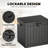 35 Gallon Outdoor Deck Box, Weather Resistant Resin Storage Box with Lockable Lid, Soft-Close Hinges, UV Resistant Patio Storage for Cushions, Garden Tools & Pool Accessories-137685760