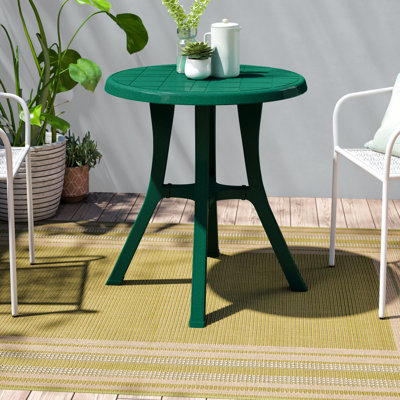 Bria Round Outdoor Bistro Table With Umbrella Hole , cm W cm D