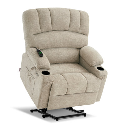 Maysoun 27.2'' Extra Wide Power Recliner Lift Chair with Massage and Heat for Big People, Fabric