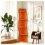 Étagère d'angle à 5 niveaux en forme de S, présentoir incurvé moderne autoportant, support de plante d'angle peu encombrant pour salon, chambre à coucher, salle de bain, bureau à domicile-1322366104