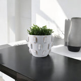 Dakota Fields Sculptural Hobnail Planter, White
