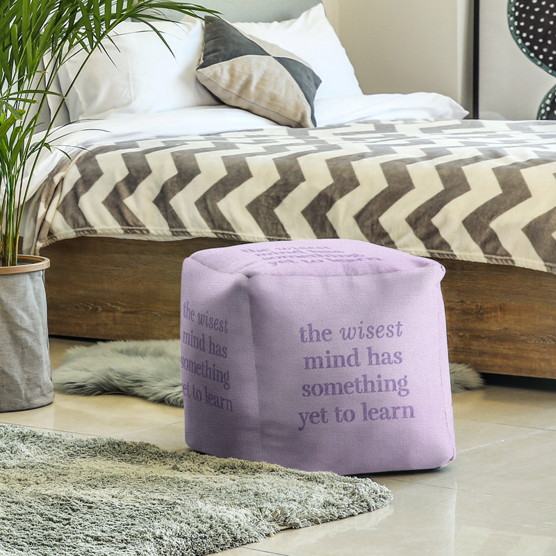 Upholstered Ottoman, Purple
