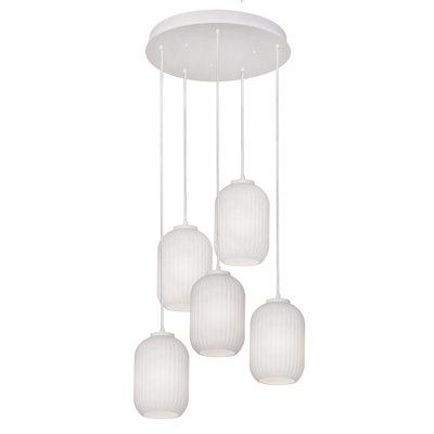 Darval 5 - Light White Cluster Pendant