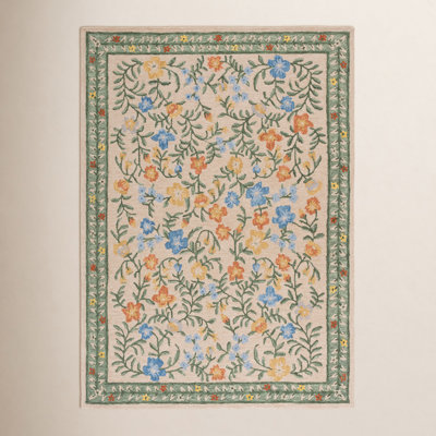 Martha Stewart Hand-Tufted Floral Wool Rug