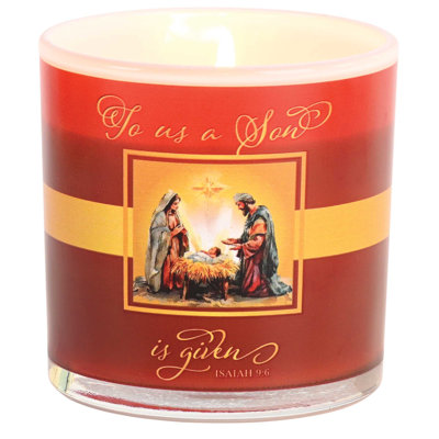 Soy Candle To Us A Son Is Given Nativity
