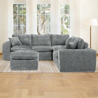 Canapé modulaire surdimensionné avec repose-pieds mobile Masir