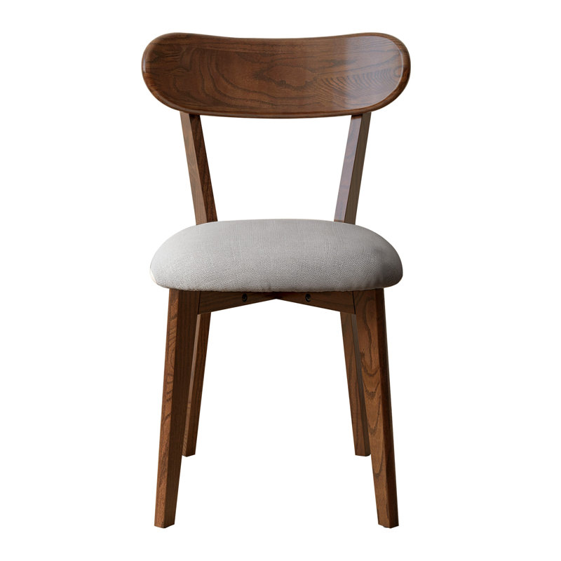Chaise d'appoint rembourrée avec revêtement amovible, 1, Gris clair, Chêne brun