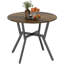 Lamberto Dining Table, Round Kitchen Table with Black Legs-466641097