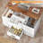 Lift Top Coffee Table, 39.37" Large Wooden Farmhouse Coffee Table With Drawer & Open Storage Shelves, Rectangular Living Room Table, Center Table For Living Room, Home Office, Brown/White-618764514-618764518