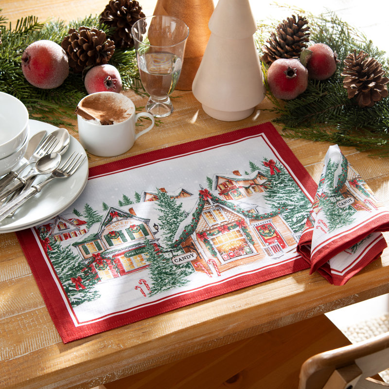 Dellar Storybook Christmas Square Nakin