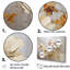 «Beige And Gold Seasonal Flowers Composition I», reproduction sur toile-97032450-97032456