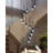 12-Light Black Crystal Raindrop Chandeliers 120" Long Pendant Light 3000-6000K Dimmable Lighting