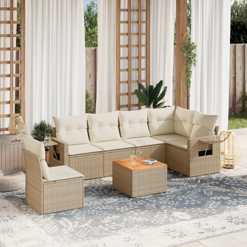 Ensemble de canapé de jardin Vidaxl beige