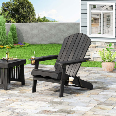 Teigan Solid Wood Folding Adirondack Chair
