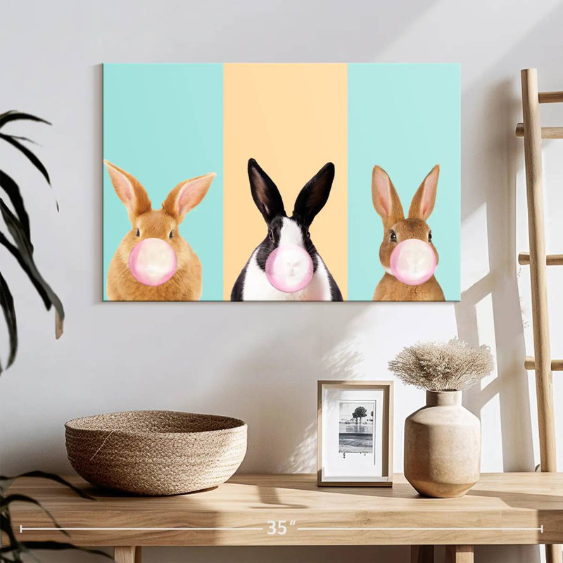 Brampt Funny Bunnies, 8" H x 12" W